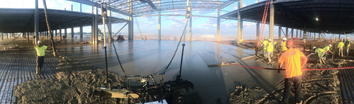 kennedy space center workers are working on field