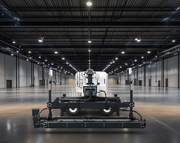 Machine inside factory with lights have placeholder somero